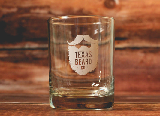 Texas Beard Company Whiskey Glass