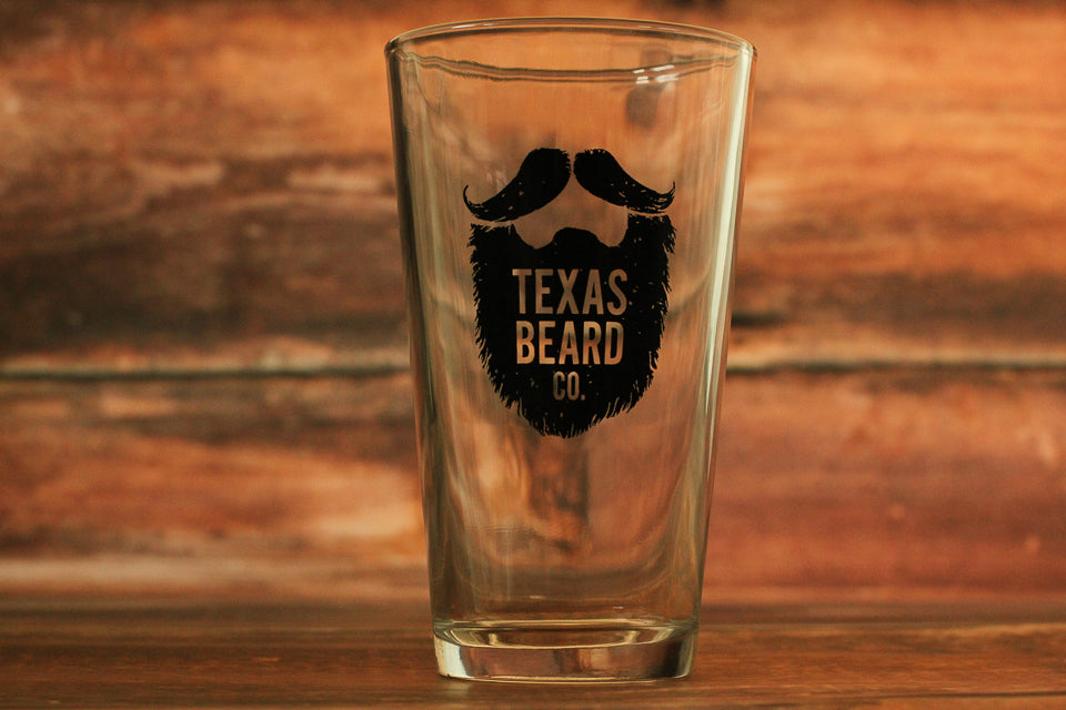 Texas Beard Company Beer Glass