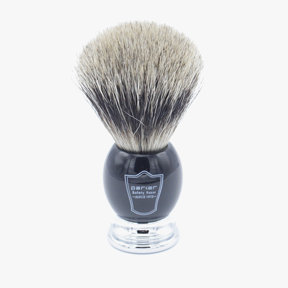 Parker BCPB Pure Badger Black/Chrome Shaving Brush w/Stand