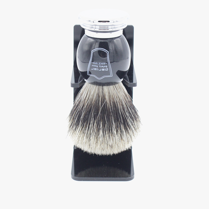 Parker BCPB Pure Badger Black/Chrome Shaving Brush w/Stand