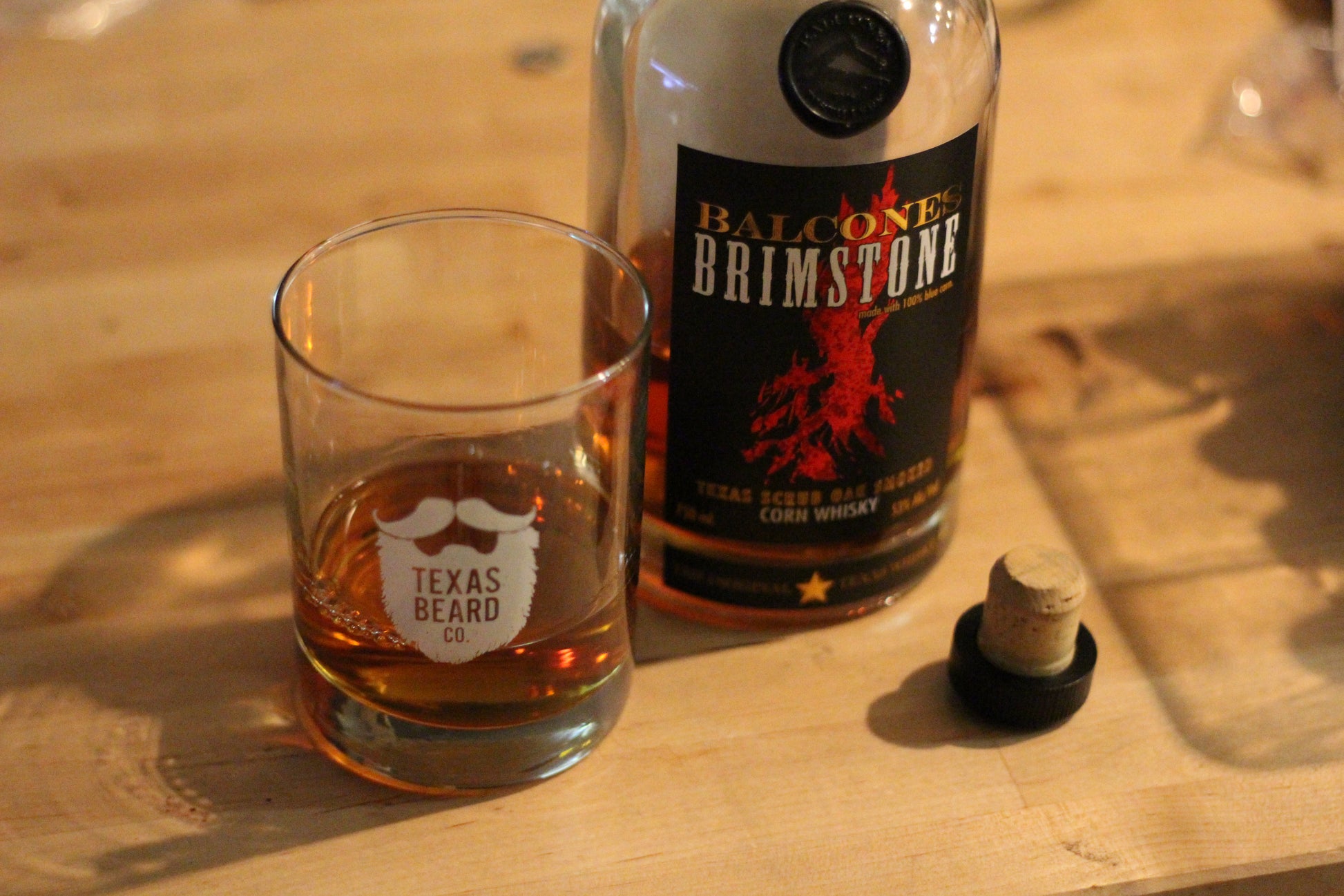 Texas Beard Company Whiskey Glass