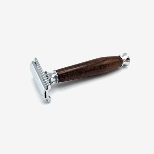 Hand Turned Wooden Handle SAFETY RAZOR