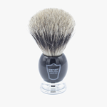 Parker BCPB Pure Badger Black/Chrome Shaving Brush w/Stand